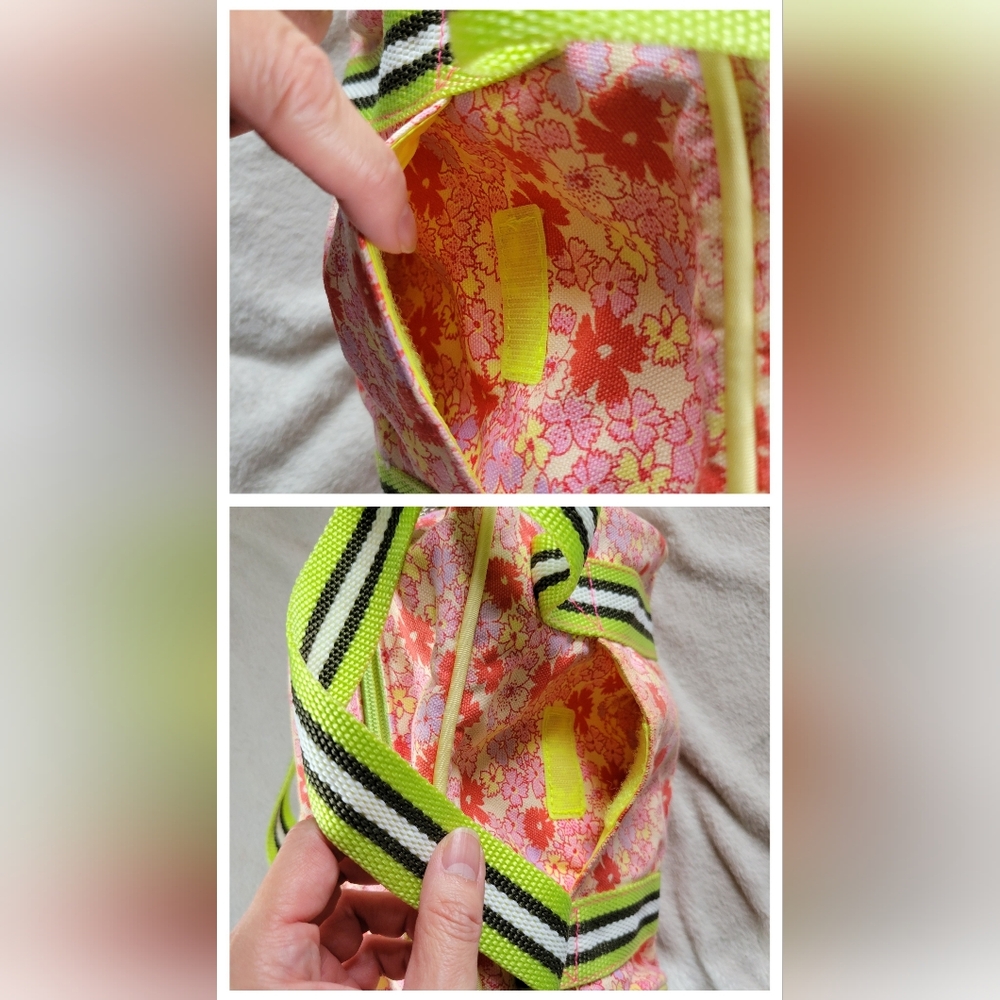 Old Navy | Cute Pink/Multicolor Floral Small Canvas Hand Bag (OS) - Picture 11 of 14